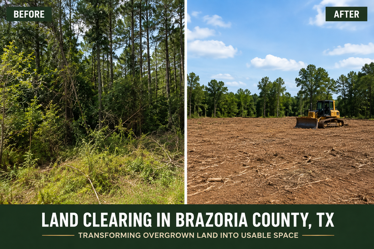 Land clearing cost in Brazoria County TX